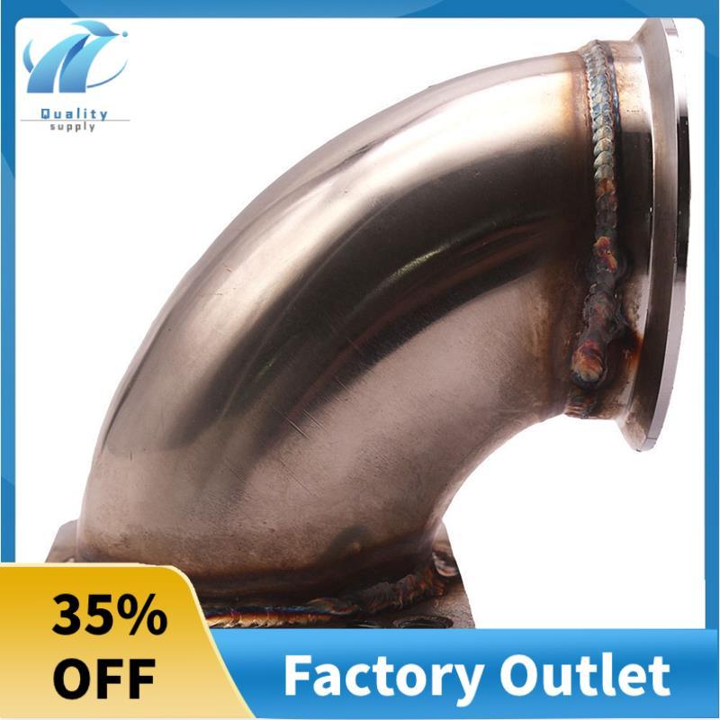 Superb V-Band Elbow Flange Adapter 90 องศา 3" สําหรับ T3 T4 Turbo Charger สแตนเลส V-Band Turbo Adapt