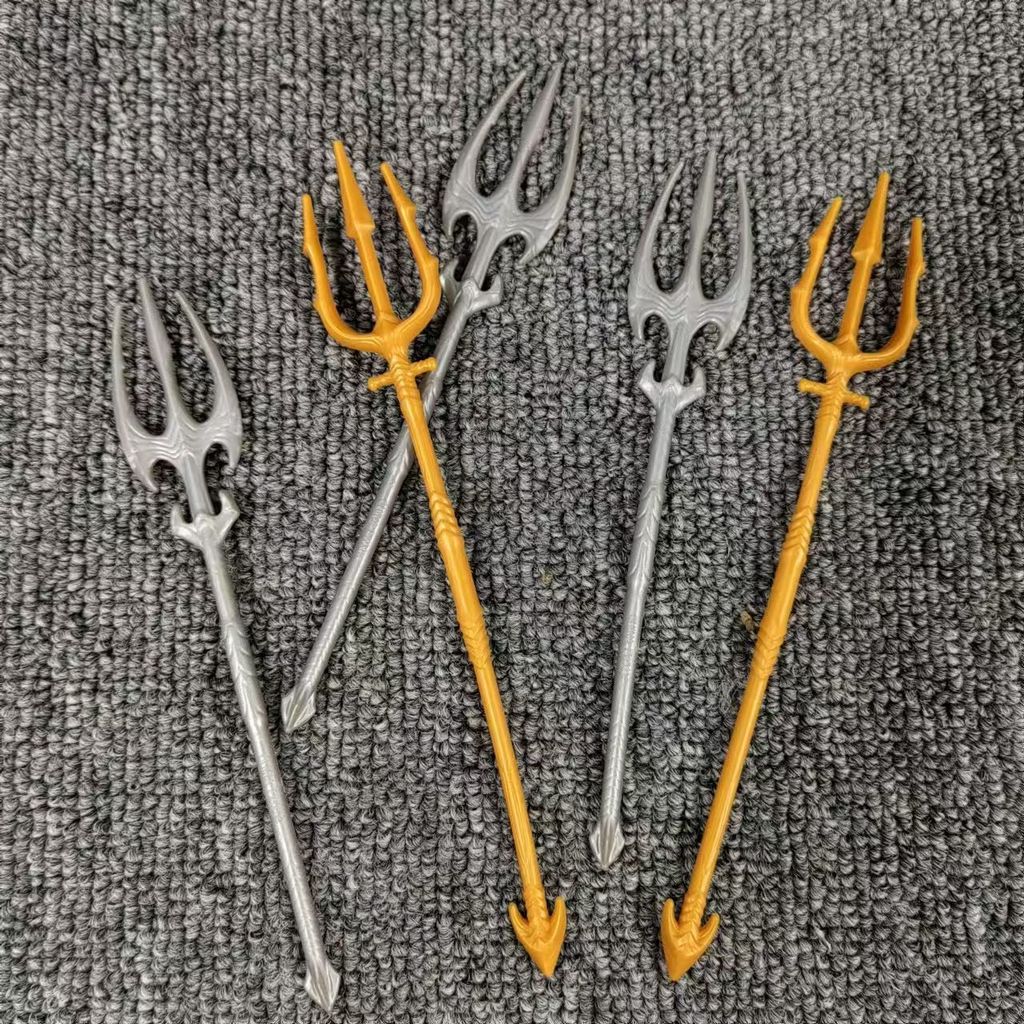 ของแท้สินค้าจํานวนมาก Aquaman Trident DC อาวุธอุปกรณ์เสริมตุ๊กตาทหารอาวุธรุ่นอุปกรณ์