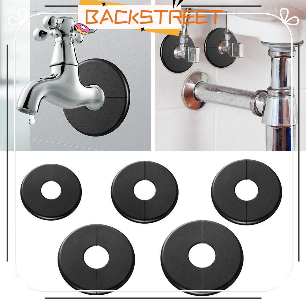 BACKSTREET Shower Faucet Cover, Black White Faucet Decorative Cover, ที่มีประโยชน์ ABS Round Faucet 