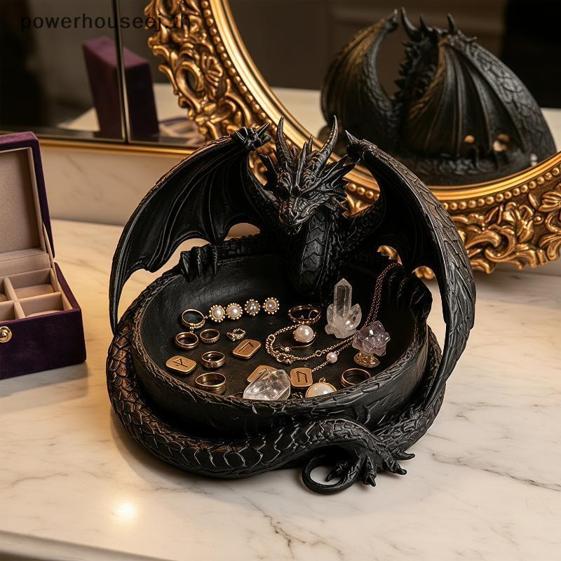 XXHZ 3D พิมพ์ที่ไม่ซ้ํากันมังกรเครื่องประดับถาด Dark Gothic สไตล์ Trinket ชามสําหรับเดสก์ท็อปตกแต่งอุปกรณ์เสริมขนาดเล็กผู้ถือ [TH]