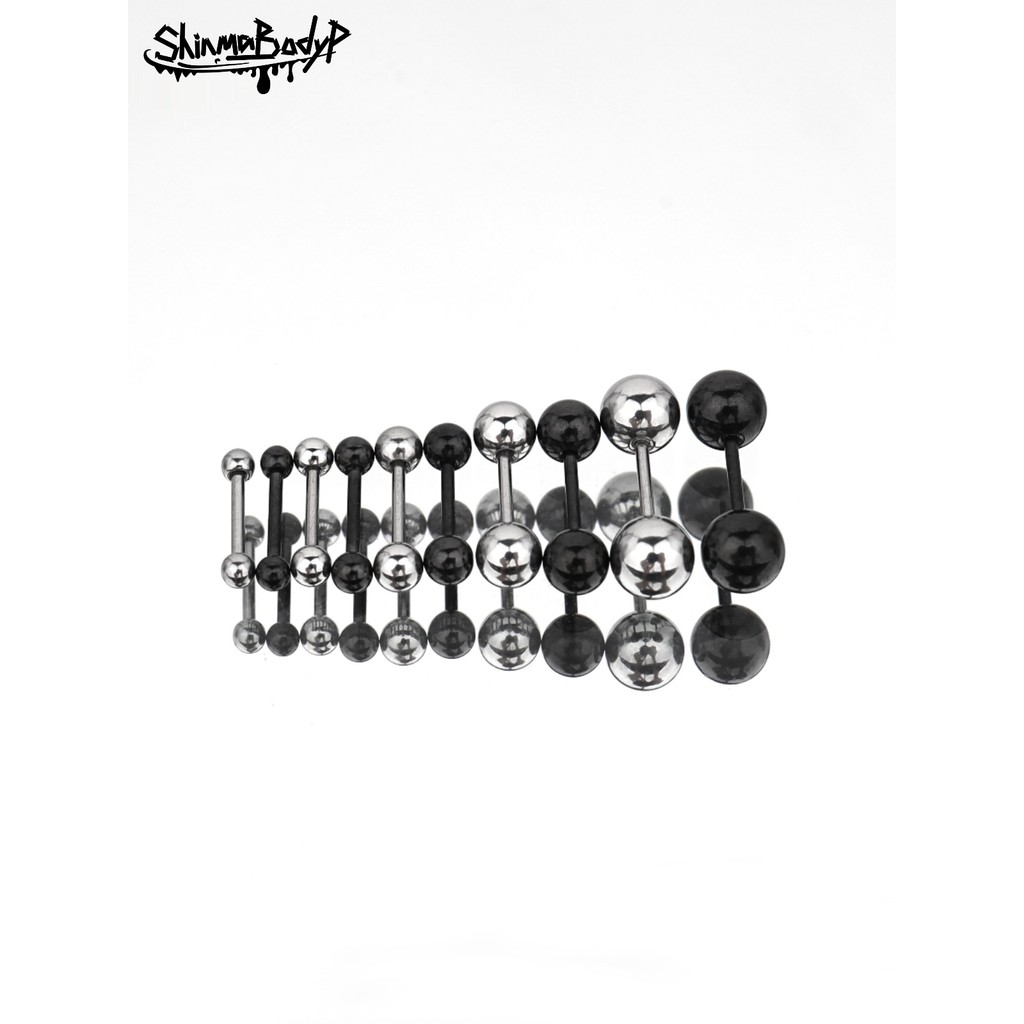 Shinma 0.8MM Ultra-Fine Rod Titanium Steel Ballต่างหูต่างหูต่างหูที่ไม่ซ้ํากัน