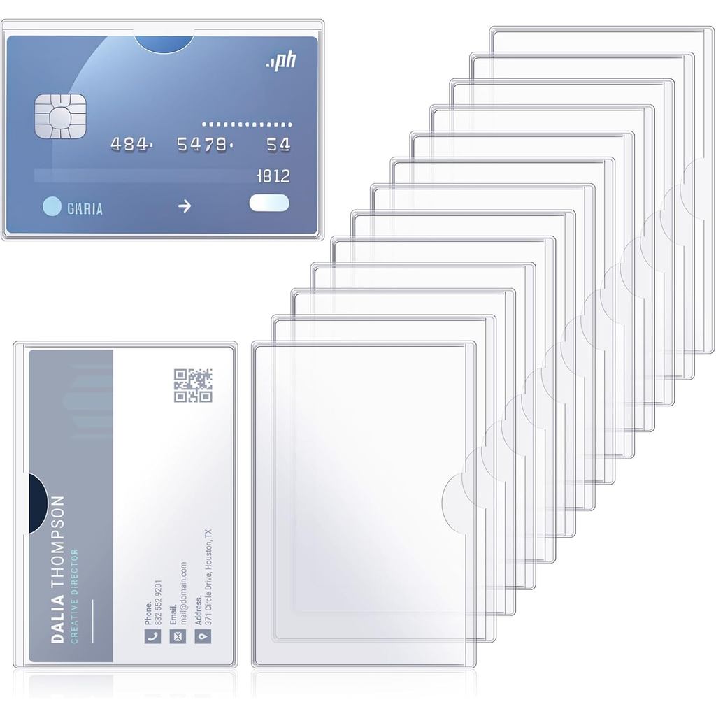 12pcs Medicare Card Protector Sleeve, พลาสติกสําหรับ Medicare Card Social Security Cards Protector พ