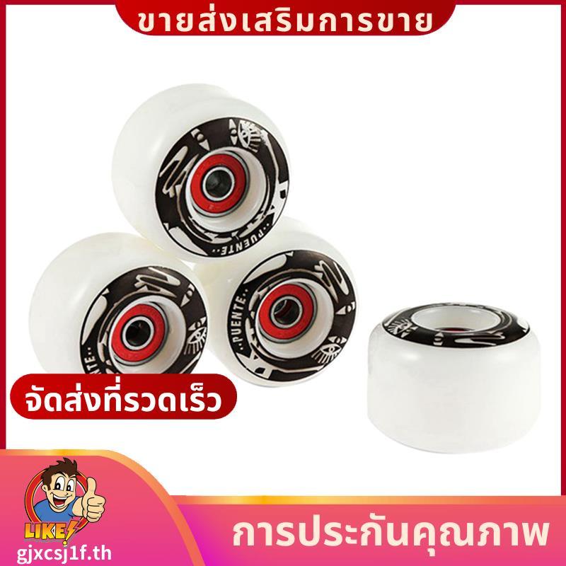 PUENTE 4 ชิ้นชุดล้อสเก็ตบอร์ด PU ล้อสเก็ต Longboard Cruiser ล้อสําหรับ Ollie Punk และ Jumping.gjxcsj