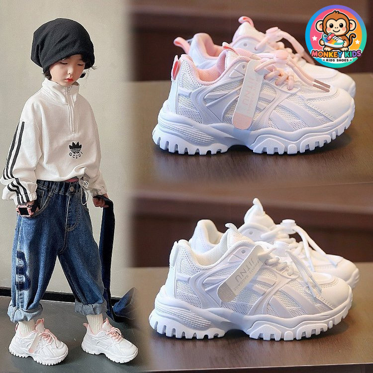 รองเท้าผ้าใบเด็ก ทรงใหม่สำหรับหน้าใบไม้ผลิและใบไม้ร่วง แบบเกาหลี ระบายอากาศได้ดี สำหรับใส่ในวันสบาย