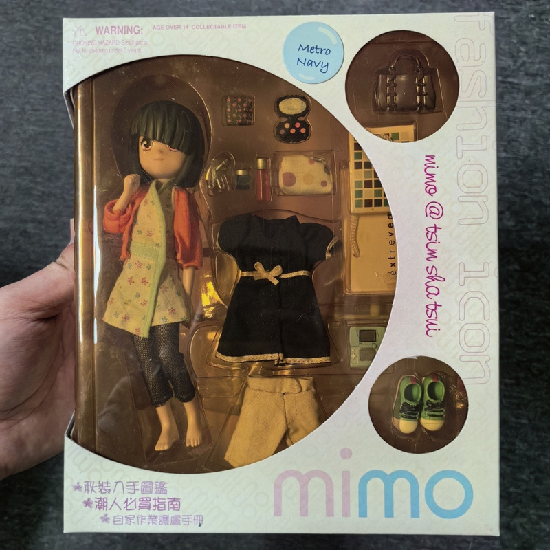 Mimo Sister Doll Fashion Idol Navy Blue Dress-Up Suit Human Collection เครื่องประดับของเล่น Uuu8.4