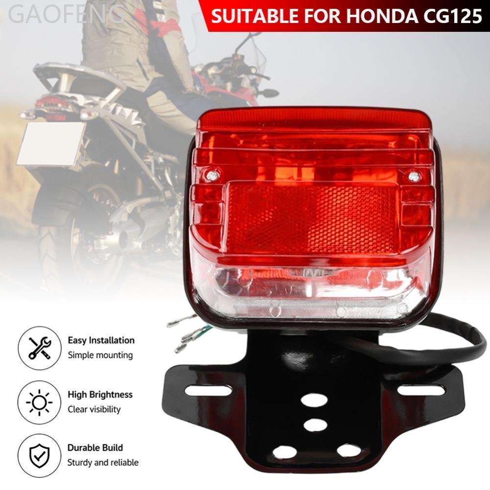 GAOFENG LED รถจักรยานยนต์เบรคไฟท้ายสําหรับ Honda CG125 ZJ125 CG ATV ด้านหลังโคมไฟอะไหล่ E5W6