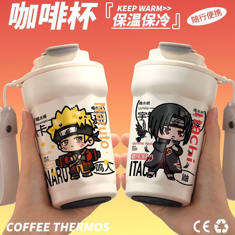 NARUTO/Itachi/Sasuke// NARUTO Thermos Cup Uchiha Itachi Sasuke NARUTO พัดลมถ้วยน้ําสแตนเลส/Sfwr