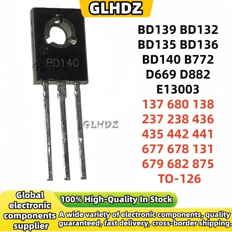 5 ชิ้น BD139 BD132 BD135 BD136 BD140 B772 D669 D882 E13003 137 680 138 237 238 436 435 441 677 678 1