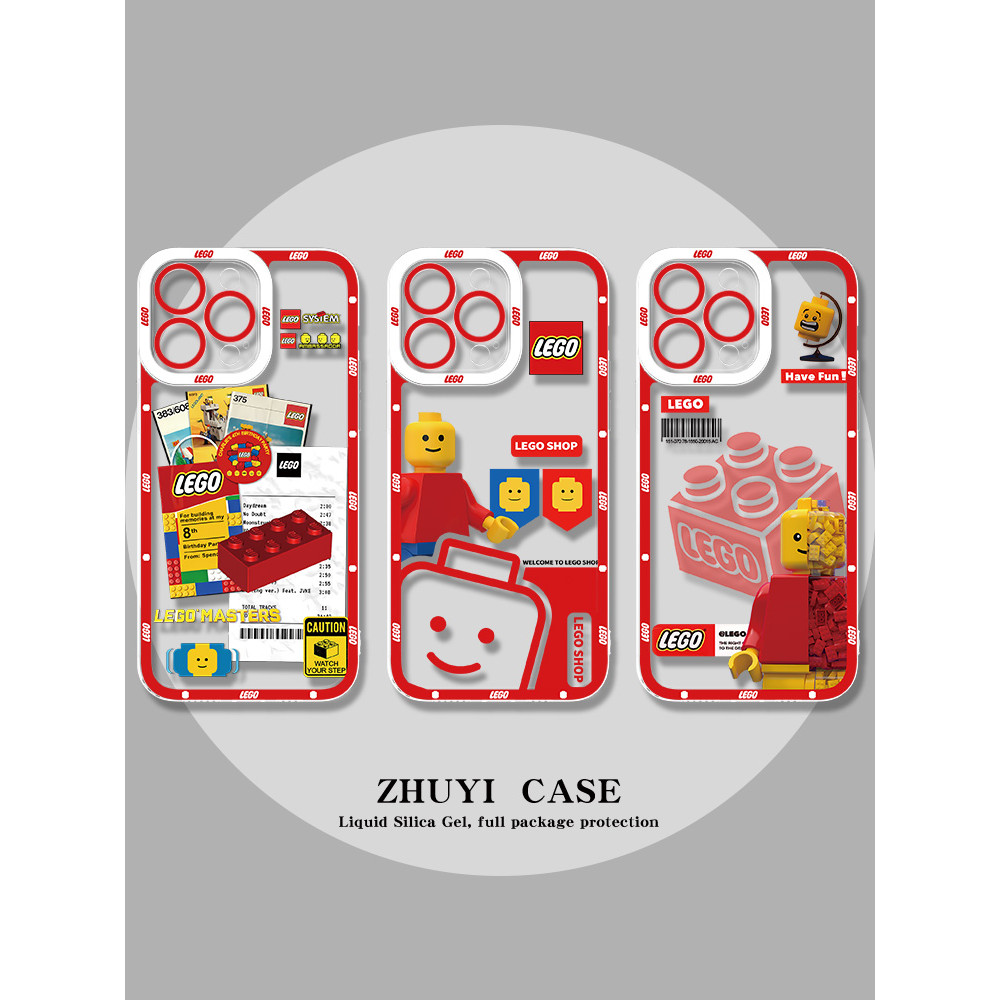 เคส 425 ไอโฟน 425 degree case Lego Apple 17promax เคสโทรศัพท์ iphone16pro Building Block 15 ปริศนา 1