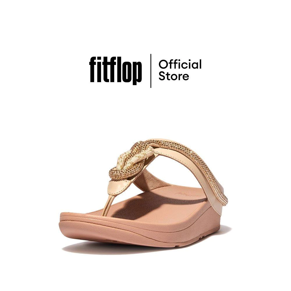 FITFLOP COMM-FINO CRYSTAL-CORD TP รองเท้าแตะแบบหูหนีบผู้หญิง รุ่น FQ3-A20 สี STONE BEIGE