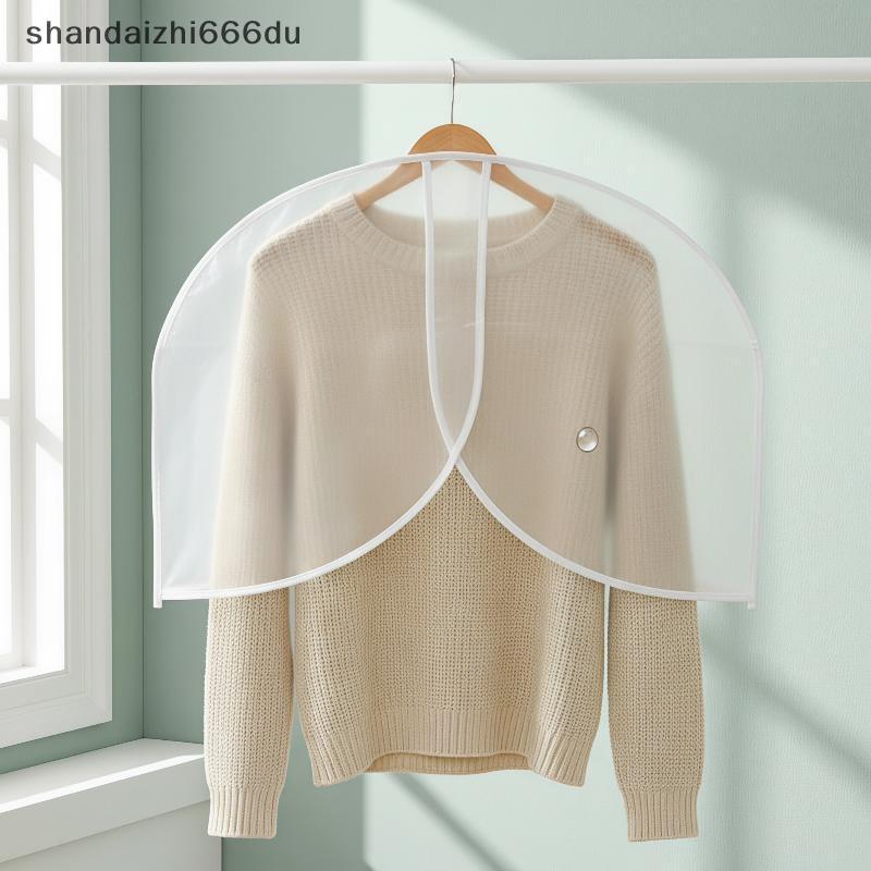 Shandaizhi666du ระบายอากาศโปร่งใสเสื้อผ้าฝุ่นนํามาใช้ใหม่แขวนกระเป๋าเสื้อผ้าสําหรับเสื้อสูทชุดตู้เสื