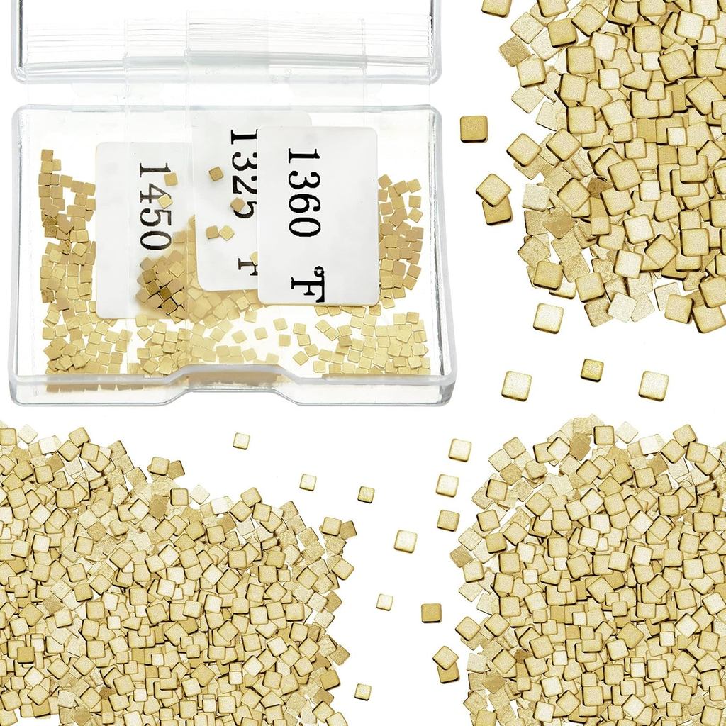 2 * 2 มม.150 Pcs Gold Solder Silver Solder สําหรับเครื่องประดับ 14K Gold รวม E M H Solder เชื่อมง่าย