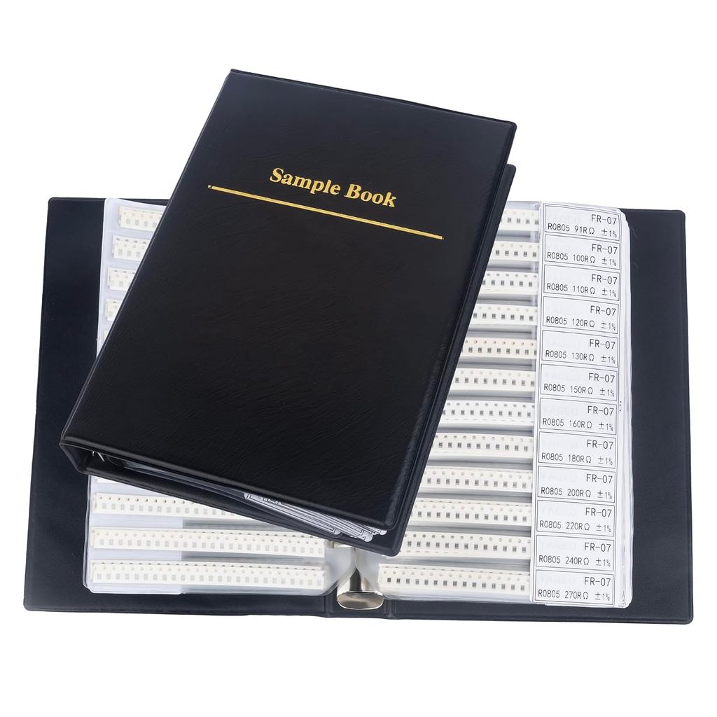 0805 ตัวต้านทาน SMD ชุด 1% Tolerance, 170 ค่า x 50PCS = 8500PCS Chip Resistor Assortment Book, โฟลเด