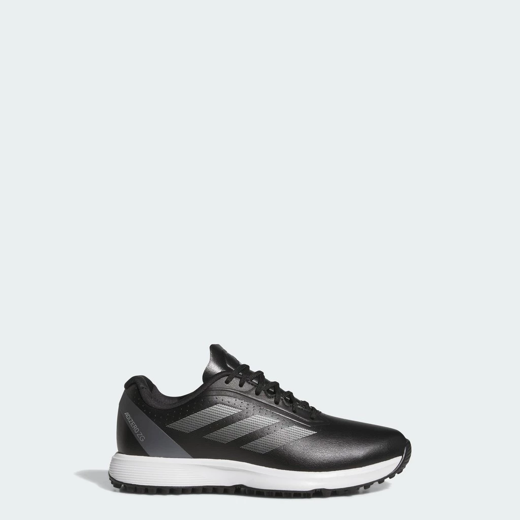 adidas กอล์ฟ รองเท้ากอล์ฟแบบไร้ปุ่ม Adizero ZG สำหรับเด็ก เด็ก สีดำ IH9886