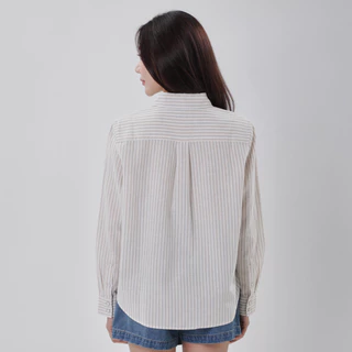 LEE เสื้อเชิ้ตยีนส์แขนยาวผู้หญิง คอลเลคชั่น Denim Obsession รุ่น LE F525WSHLN17 สีเบจ