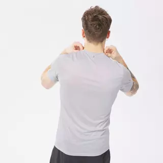 Decathlon Men'S Hiking Synthetic Short-Sleeved T-Shirt Mh100 เสื้อเดินป่าผู้ชาย รุ่น Mh100 - Light Grey