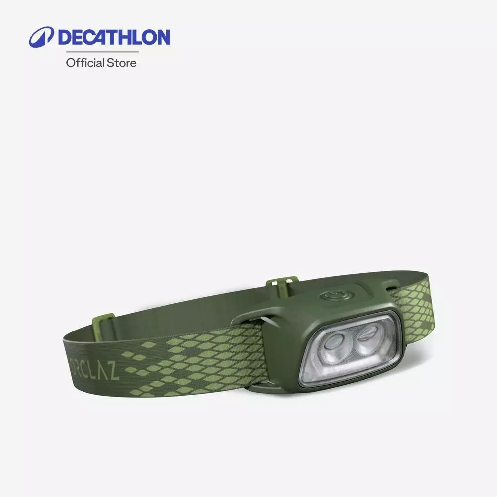 Decathlon Rechargeable Head Torch ไฟฉายคาดศีรษะแบบชาร์จได้ รุ่น Trek 100 Usb - 120 ลูเมน - Green