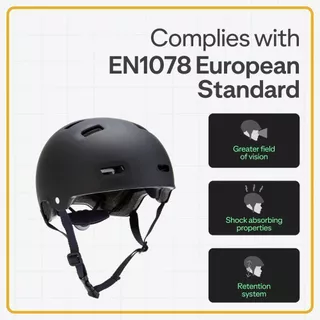 Decathlon Inline Skating Skateboarding Scootering Helmet หมวกกันน็อคอินไลน์สเก็ต สเก็ตบอร์ด สกู๊ตเตอร์ - Black/Blue