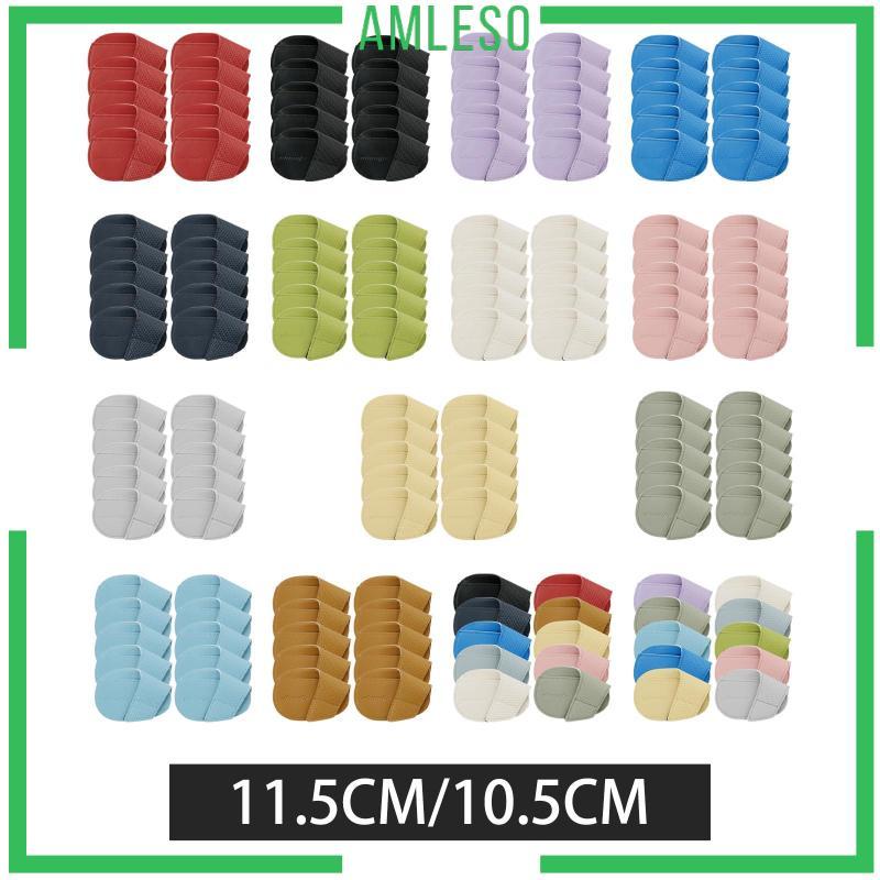 [Amleso] 10x Golf Iron Headcovers, Golf Iron Head Covers Set, Portable PU Leather Iron Protective He