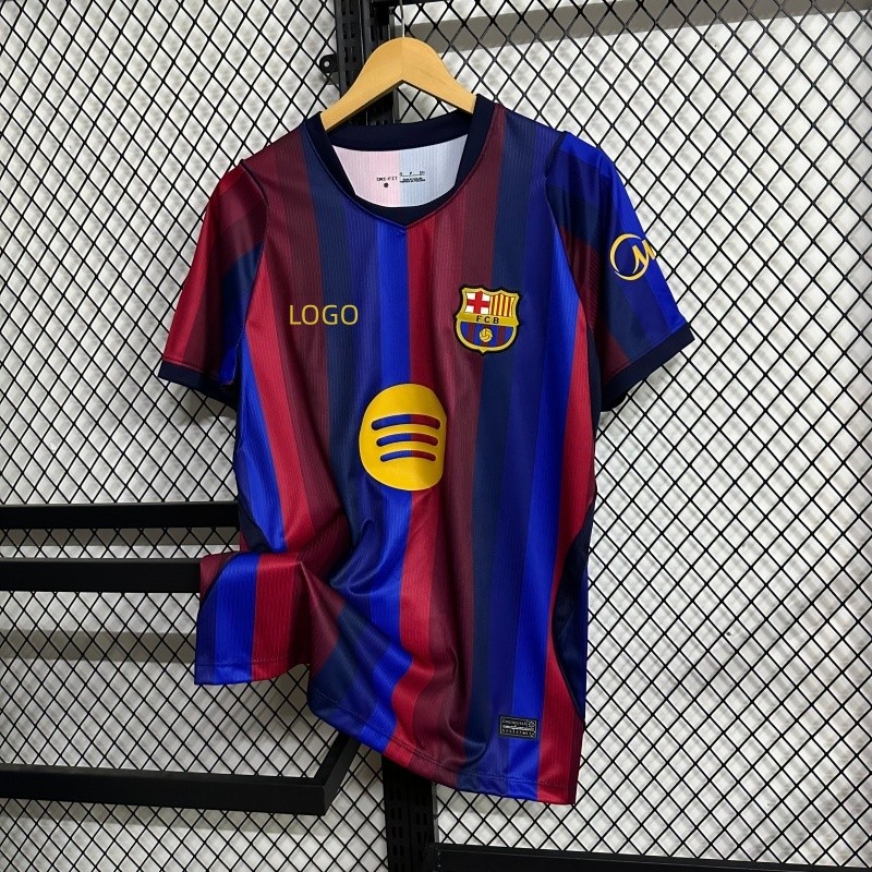 2026/27 Barcelona Fans Edition Mens Home Jersey Short Sleeves Football Jersey T-Shirt