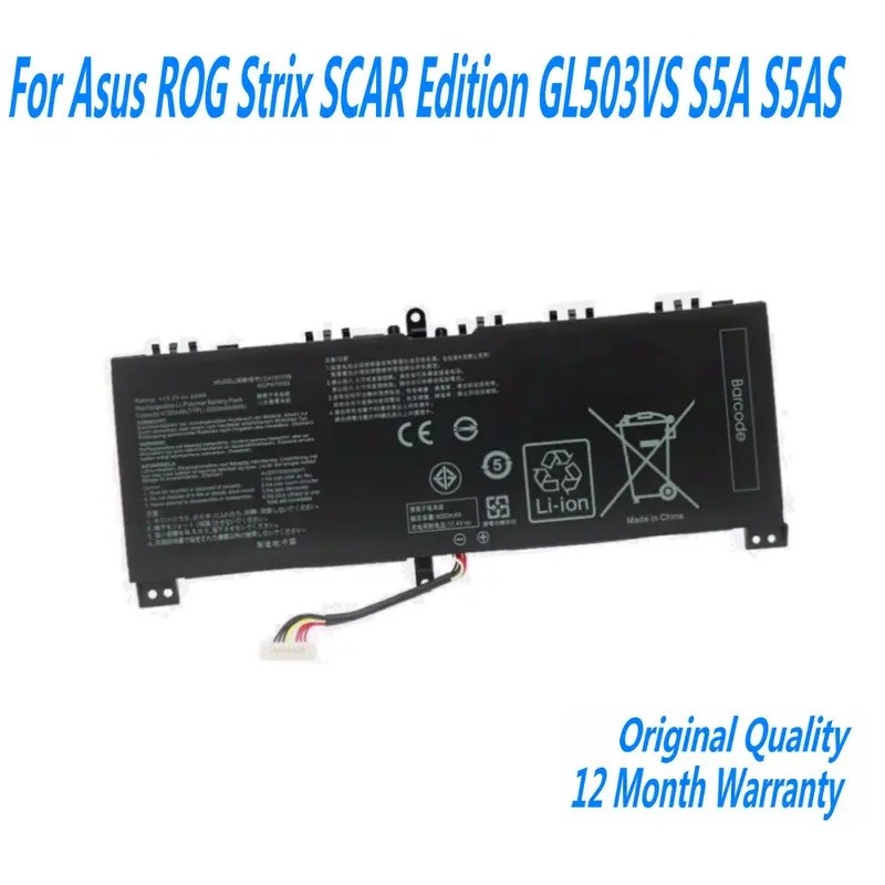 15.2V 62WH C41N1709 แบตเตอรี่แล็ปท็อปสําหรับ Asus ROG Strix SCAR Edition GL503VS S5A S5AS 0B200-0273