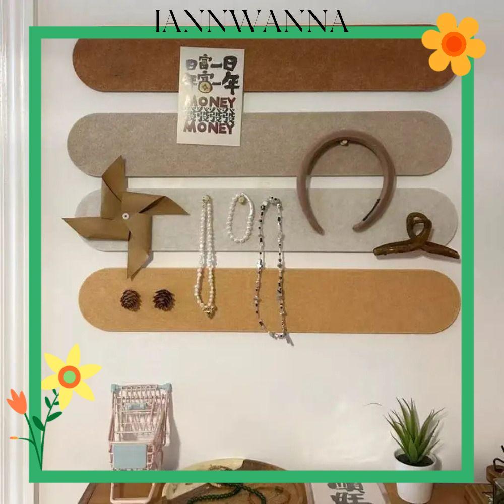 IANNWANA 3PCS Felt Strip Board, กาวติดตั้ง Universal Felt Wall Board, ตกแต่งติดผนัง Multi-Purpose Pi