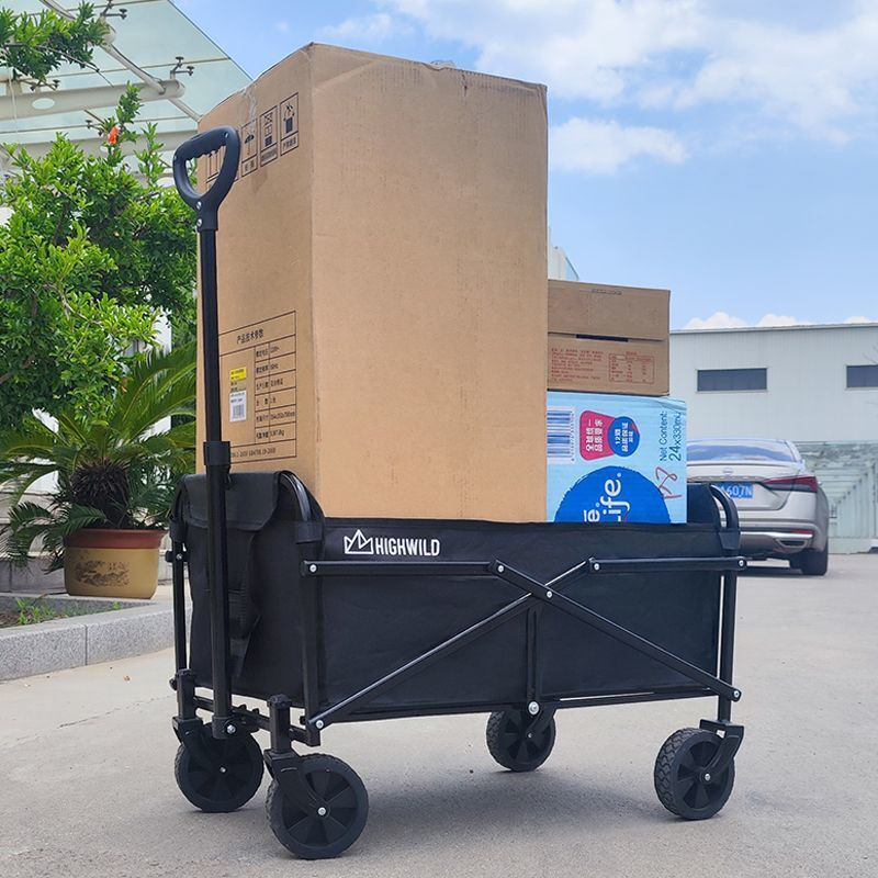 รถเข็นกลางแจ้ง Camping Trolley Outdoor Folding Wagon Trolley Portable Shopping Trolley XSJW