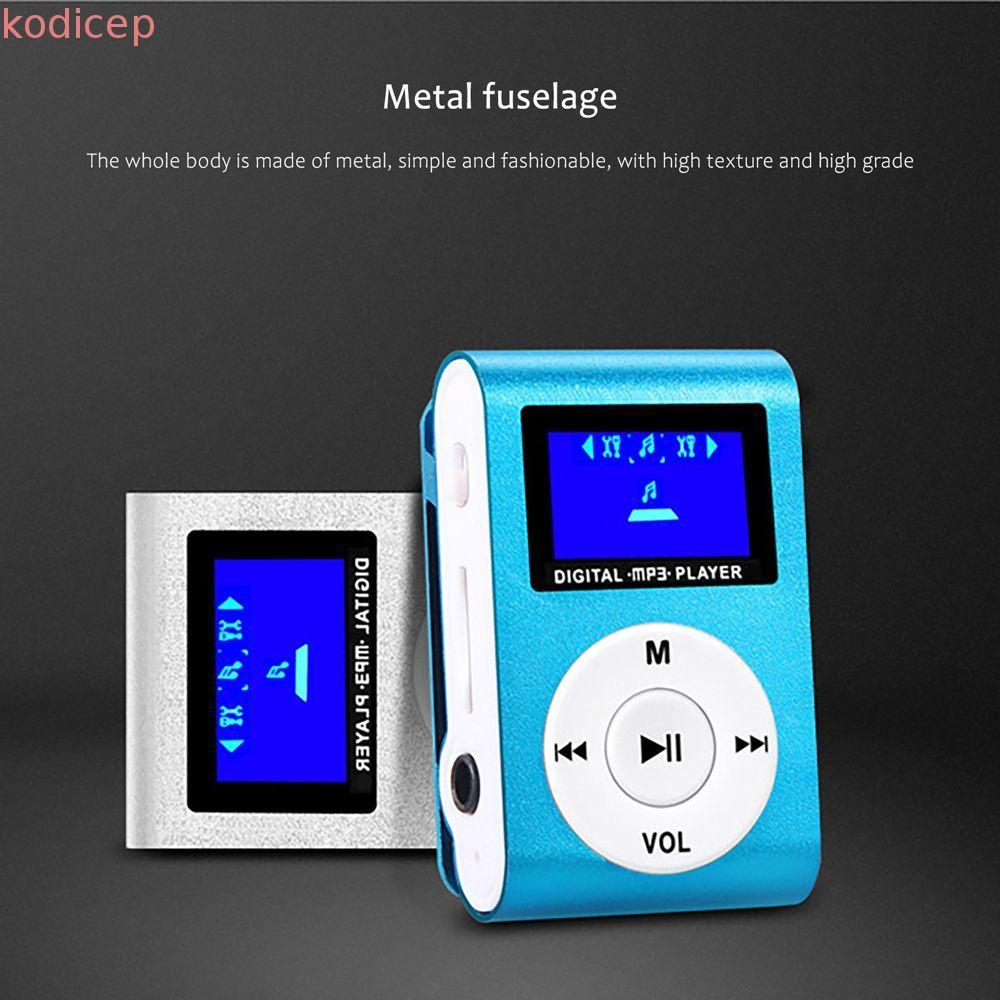KODICEP1 MP3 เครื่องเล่นเพลงแฟชั่นคลิปรองรับ 32GB TF Card หน้าจอ LCD เครื่องเล่นเพลงกีฬา