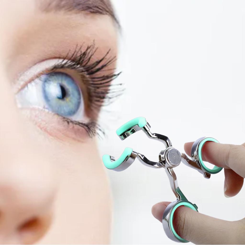 Mabao คอนแทคเลนส์สวมใส่ Aids สแตนเลสแบบพกพา Enhanced Precision Lens Eyelid Stretcher พร้อมกล่องเก็บ