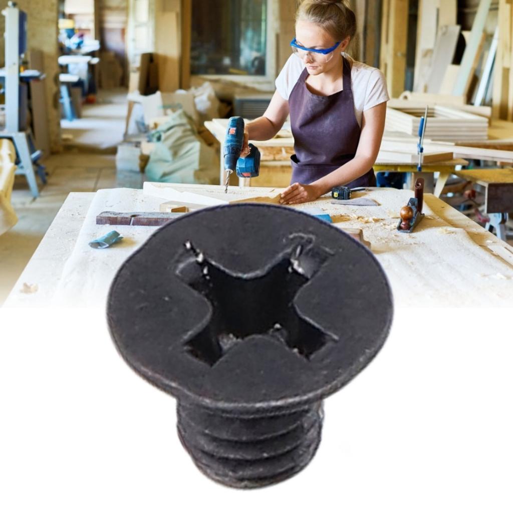 สกรู Countersunk Screw Firm Connection M4 A2‐70 50 ชิ้นสังกะสีสีดําสําหรับ (M4x6)