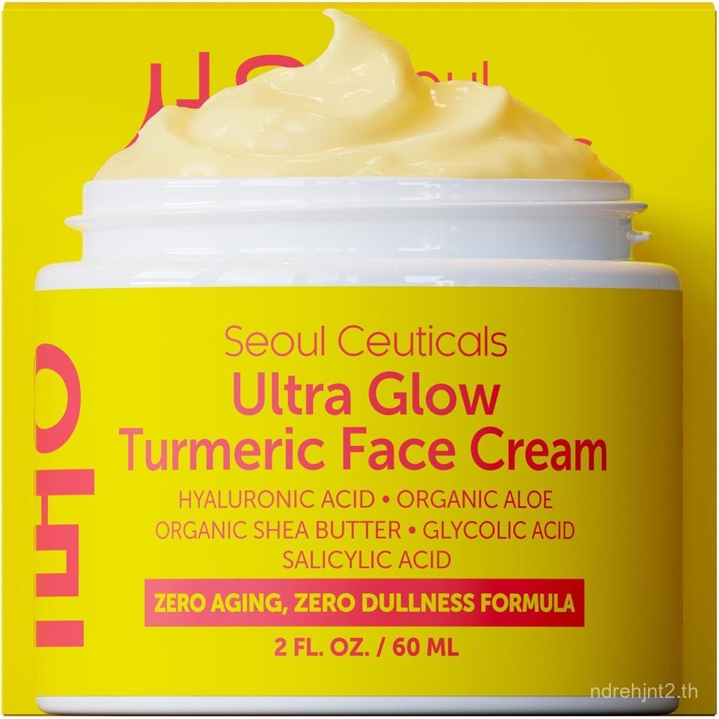 SeoulCeuticals Korean Skin Care ครีมขมิ้น – มอยเจอร์ไรเซอร์บํารุงผิวหน้าสําหรับผิวแห้งหมองคล้ํา - สก