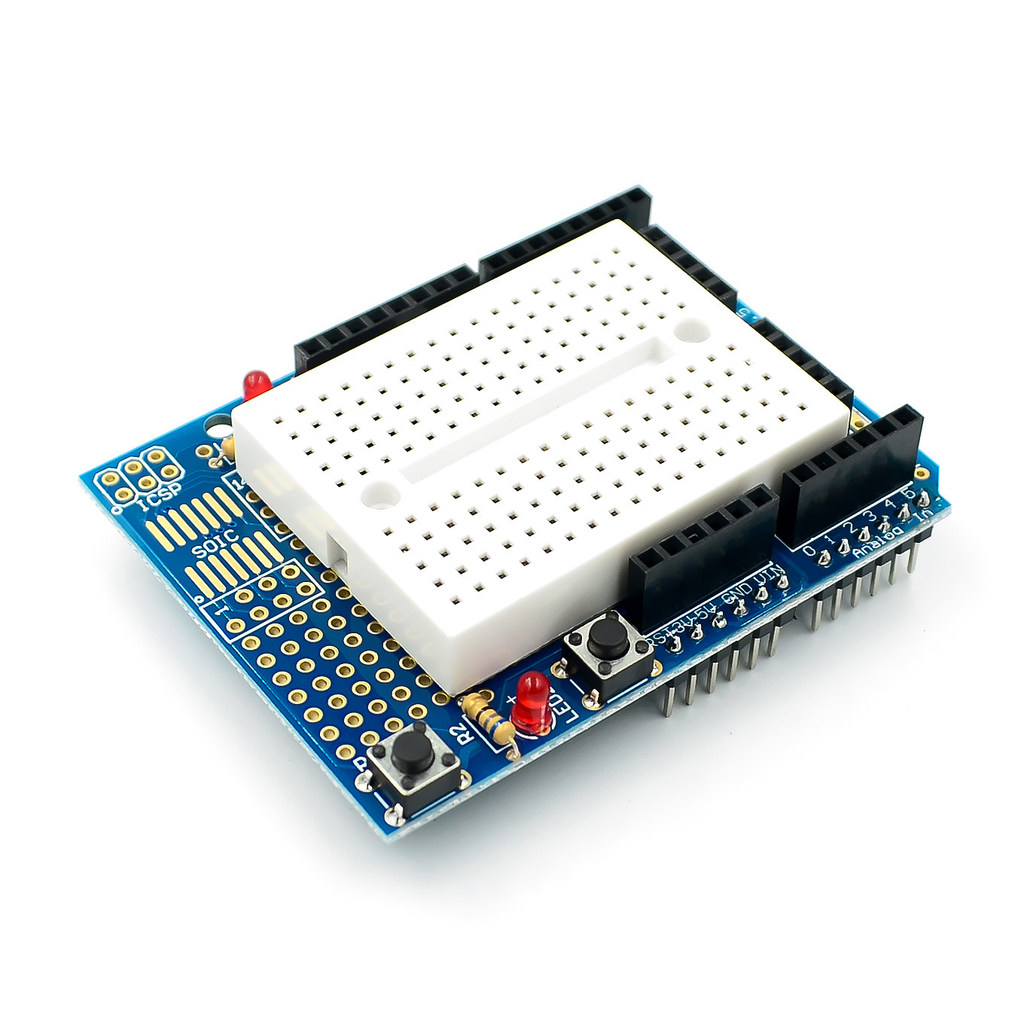 บอร์ดขยายต้นแบบ ProtoShield พร้อมมินิ Breadboard Plug-In Chong Chong เหมาะสําหรับ UNO-R3
