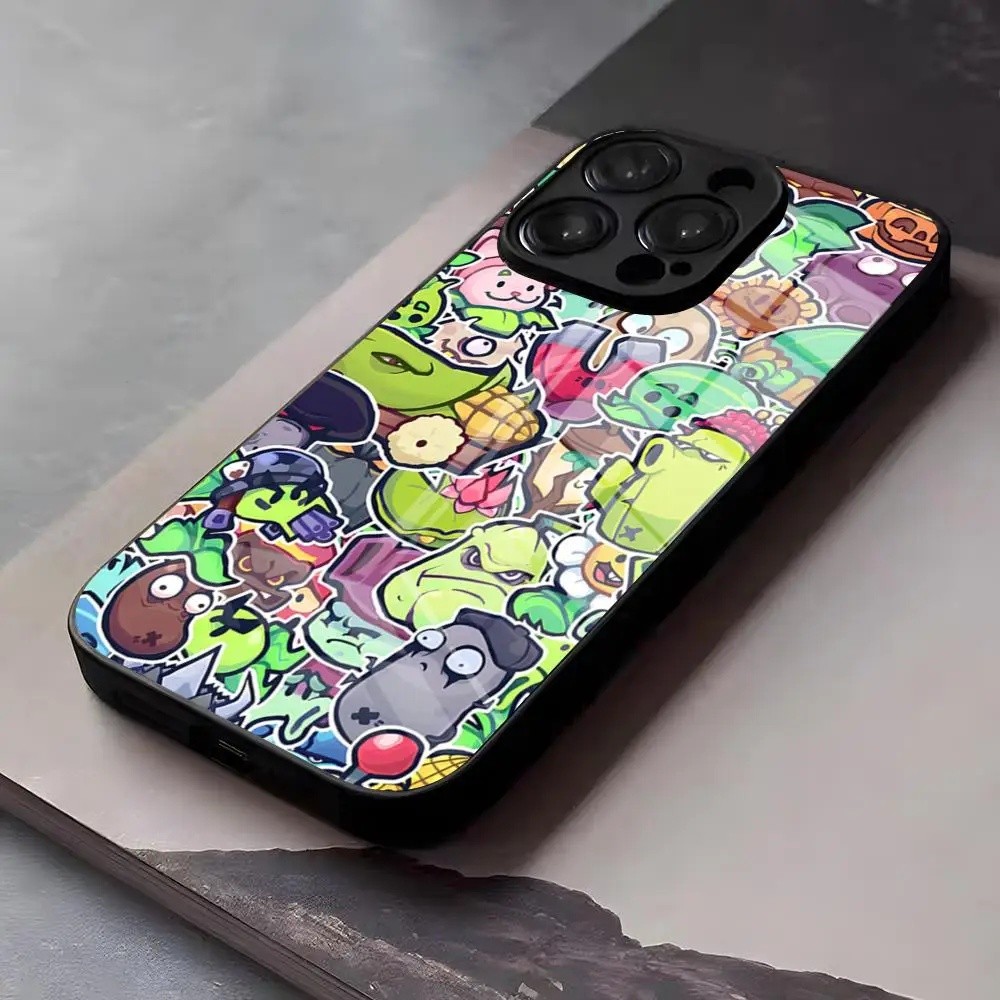 BK-1 เกม P-พืชVs Z-Zombiesเคสโทรศัพท์สําหรับIPhone 17 Pro Max 18 16 15 14 Pro Max 13 11 X Xs Xr 8 7P