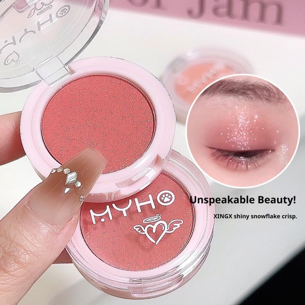 Face Blush Fine Shimmer Single Color Blush Glitter เครื่องสําอาง Cheek Face Color Contour Blush L1e8
