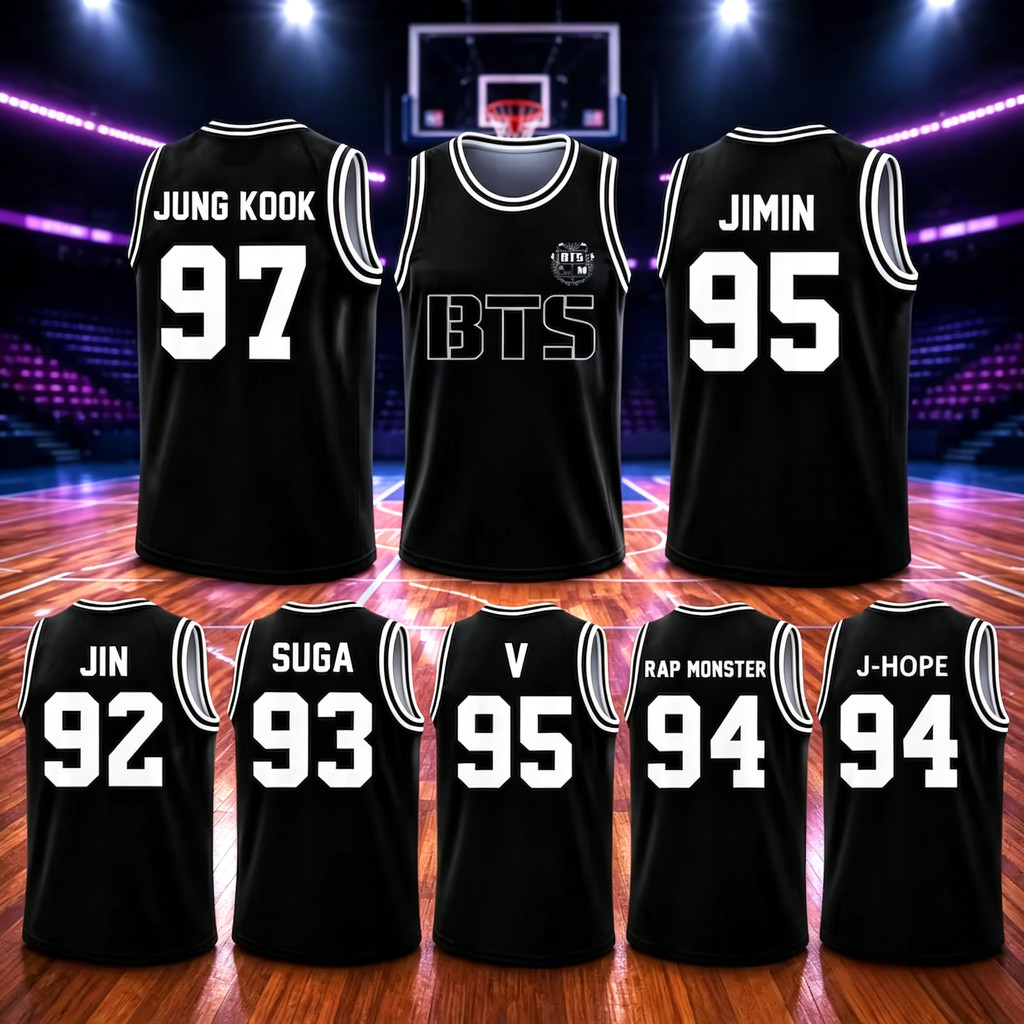 BTS Arirang World Tour 2026 3D Print Unisex Concert Merch Basketball Jersey, Kpop Y2k Breathable Tan