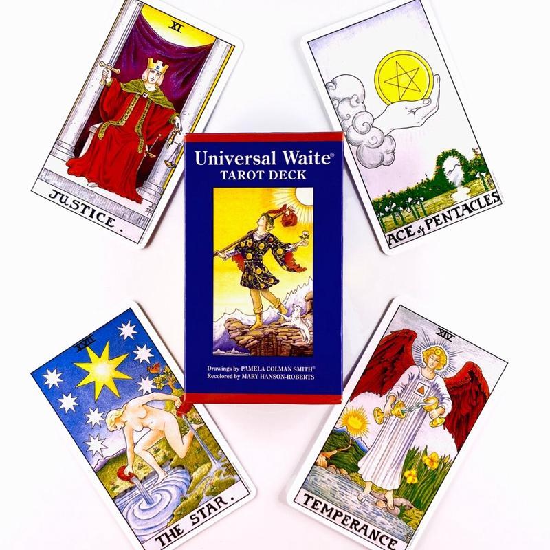 Universal Waite Tarot Deck เกมตารางปาร์ตี้ยามว่างทํานายโชคลาภ การ์ดออราเคิล