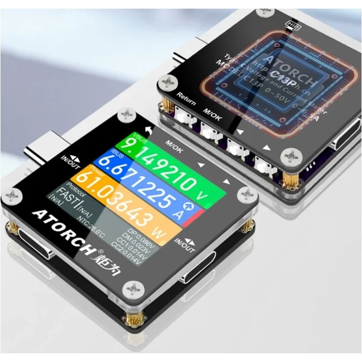 KH8U ใหม่ C13P 48V Fast Charging Protocol Tester USB แรงดันไฟฟ้า Current Meter Type-c PD3.0 โทรศัพท์