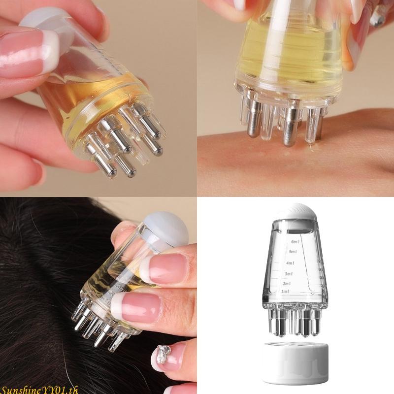 SUN Scalp Massage Hair Oil Applicator Hair Massager Scalp Applicator Brush สําหรับเซรั่มปลูกผม
