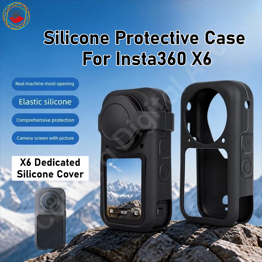ซิลิโคนป้องกันกรณีสําหรับ Insta360 X6 Full Body ซิลิโคนเลนส์หมวก Guards กันกระแทกสําหรับ Insta360 X6 อุปกรณ์เสริม
