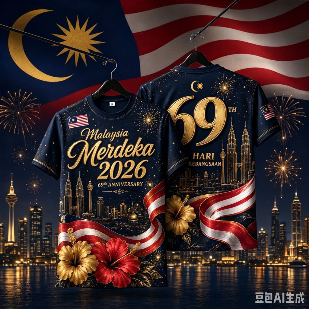 2026 69th Independence Day T เสื้อระเหิดแห้งเร็ว Jersey ขนาดใหญ่ Streetwear 69th Baju Merdeka เสื้อย