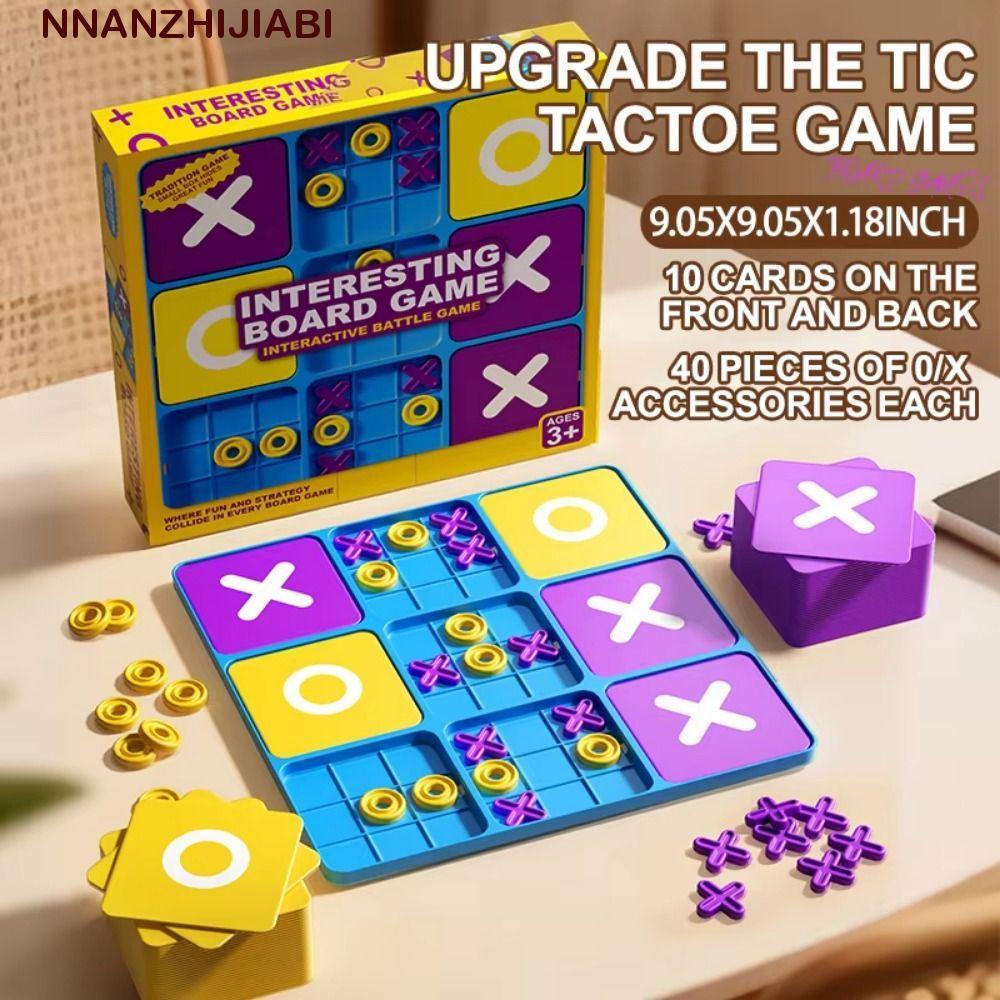 NANZHIJIABI Tic Tac Toe Board Game, Creative Montessori Montessori Puzzle Table Game, Cognitive Deve