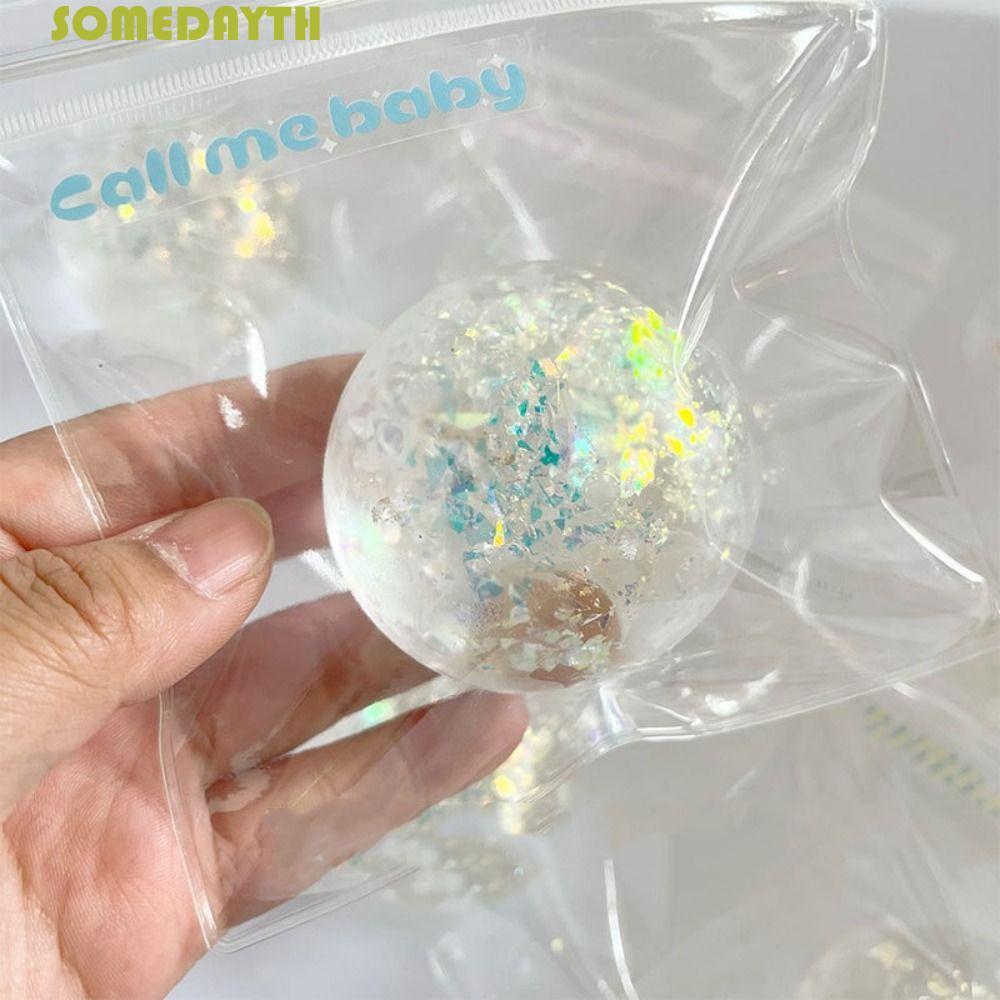SOMEDAY Squishy Fidget Ball, Slow Rising Cute Clear Maltose Squishy, Creative Handmade Finger Relax 
