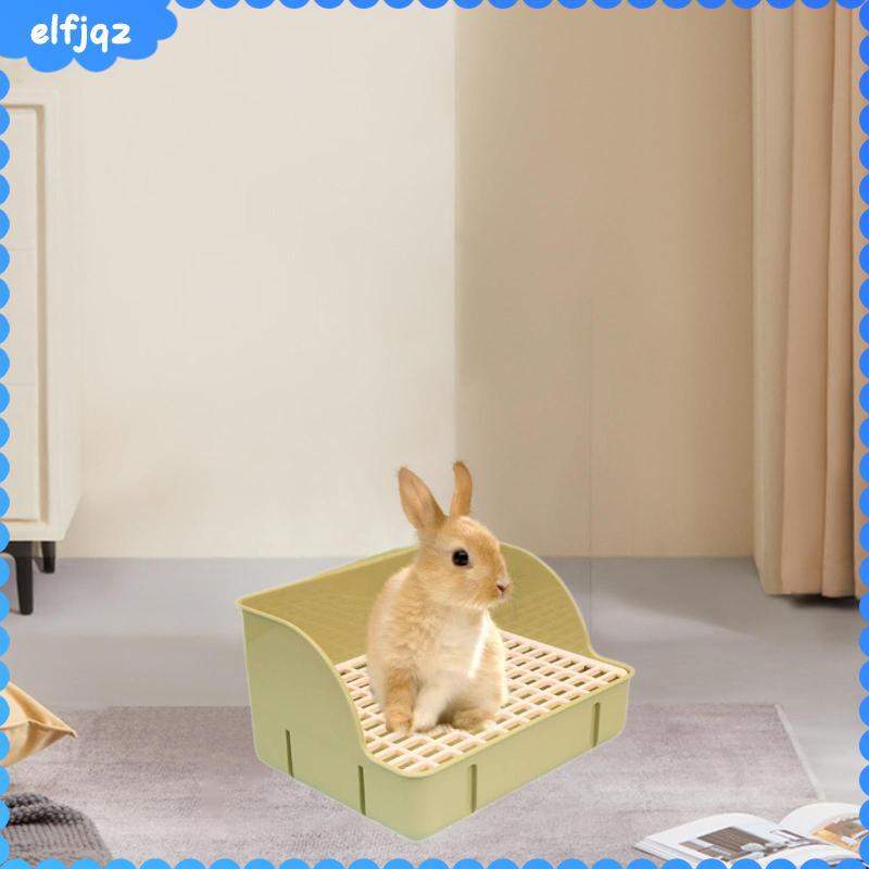 [elfjqz] Pet Rabbit Pet Toilet Small Animal Toilet Corner Litter Pan for Ferret