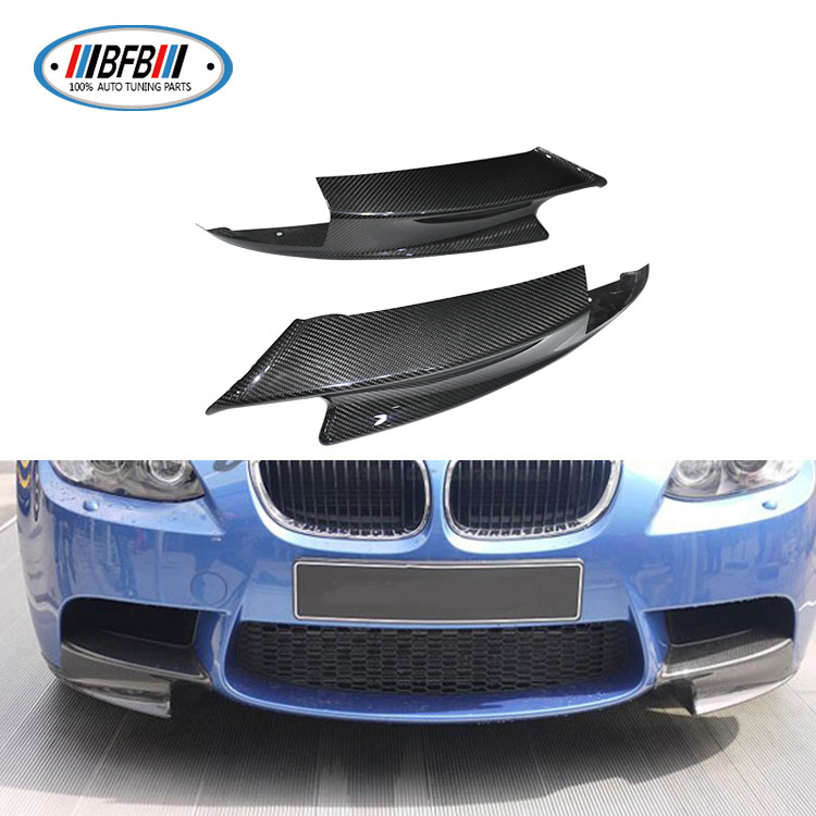 Premium-M3 Dry Carbon Fiber Front Lip Splitters สําหรับ 3 Series E92 M3