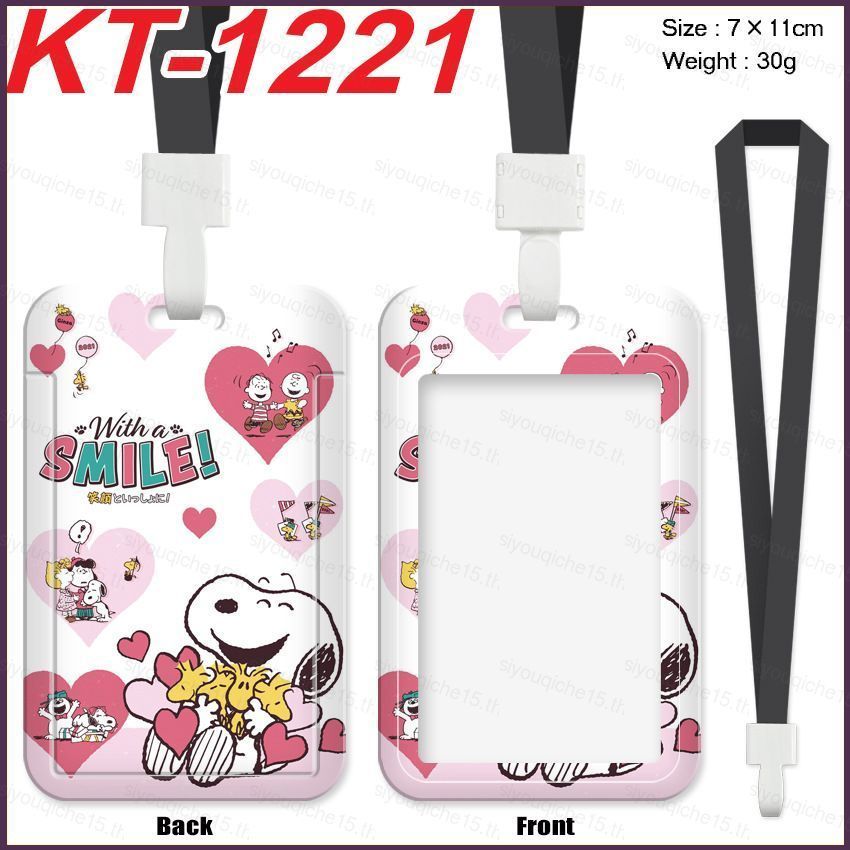 SY5 Snoopy การ์ตูนอะนิเมะ Lanyard Card Holde นักเรียน MetroCard meal Card รถบัส ID Card Holder Ident