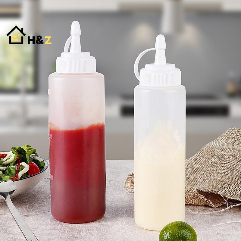 Kaleidoscope 4PCS บีบ Squirt ขวดเครื่องปรุงรสสลัดซอส Dispenser ซอสมะเขือเทศ Crut Nice