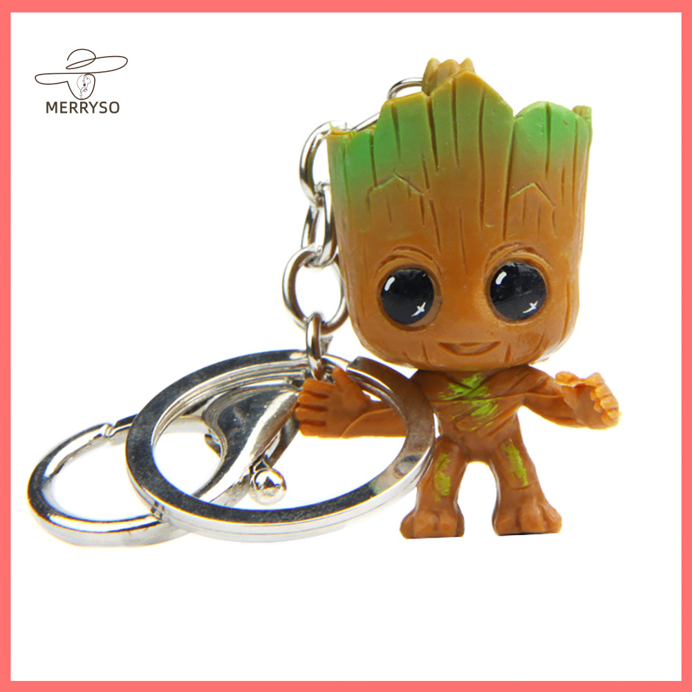 Merryso- Guardians of Galaxy Tree Man Groot จี้รูปพวงกุญแจผู้ถือกระเป๋าพวงกุญแจ