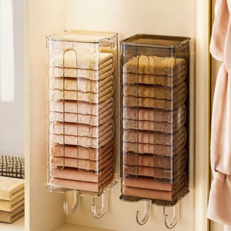 กล่องเก็บถุงเท้า ติดผนัง กล่องเก็บกางเกงใน ตะกร้าเก็บตู้เสื้อผ้า Wall Mounted Storage Box