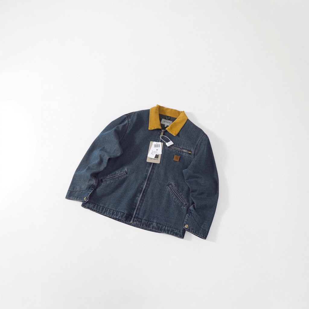 7FJB Carhartt j97 Graphene Washed Denim Detroit Jacket Retro Contrast Color Turmeric Collar Jacket C