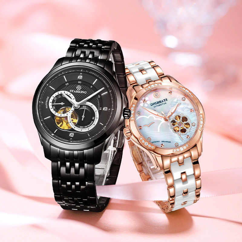 Star Emperor Couple Watch Black Lover One Male One Female Automatic Mechanical Suit High-End Waterpr